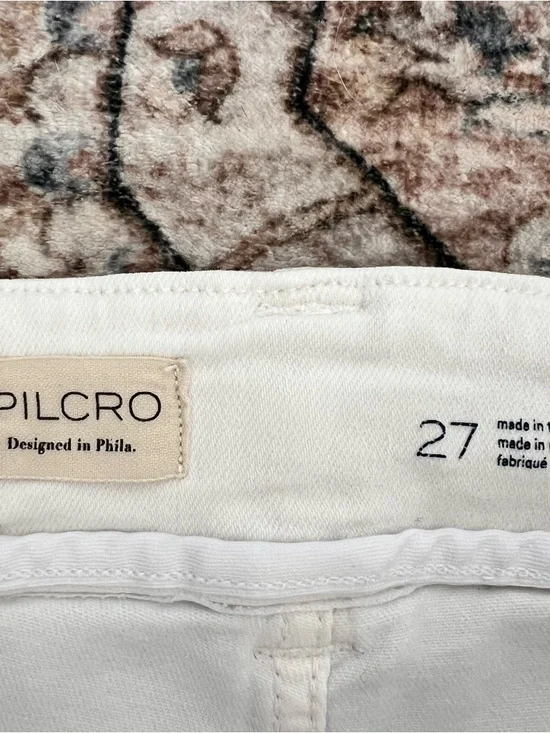 PILCRO White Straight Leg Trouser Pants- Size 27/28 - Picture 5 of 9